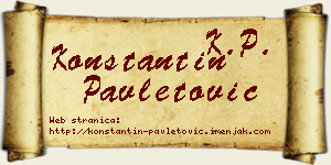 Konstantin Pavletović vizit kartica